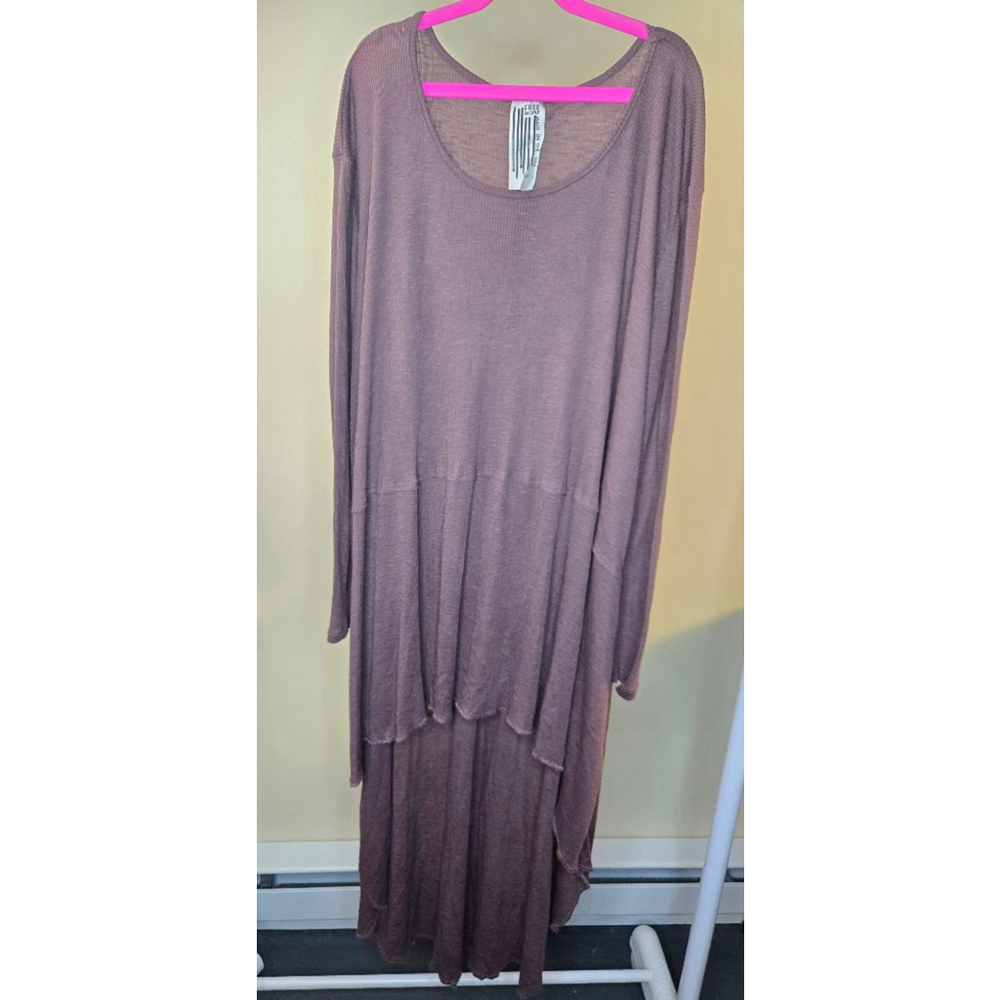 Women's Free People Mauve Long Sleeve Maxi Dress S